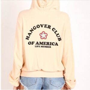Wildfox Hangover Club Hoodie in Cream